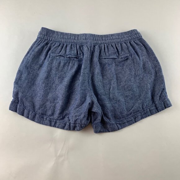 Old Navy Blue Chambray Heather Linen Blend Pull On Shorts M - Picture 4 of 4